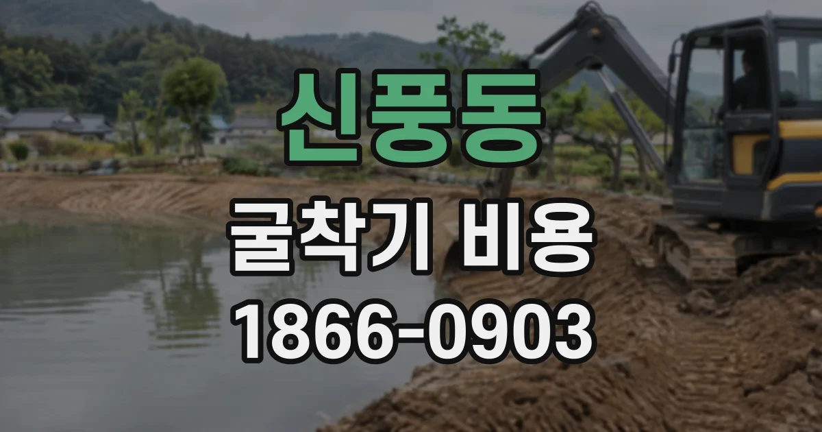 신풍동 굴착기비용