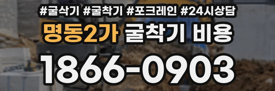 명동2가 굴착기 비용