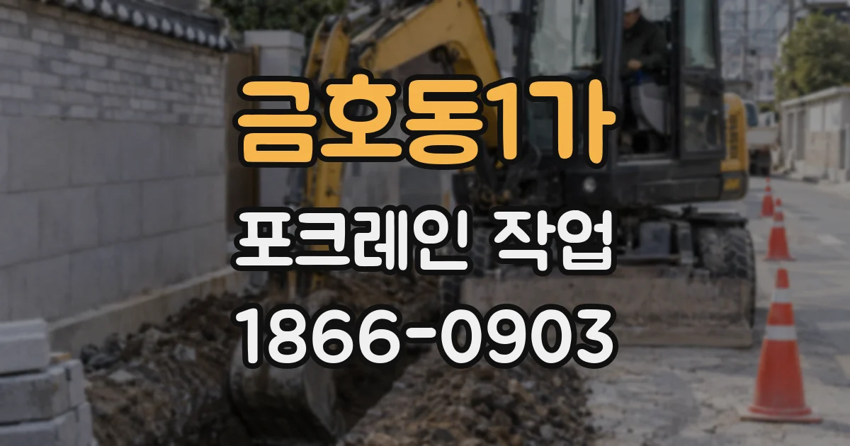 금호동1가 포크레인 작업