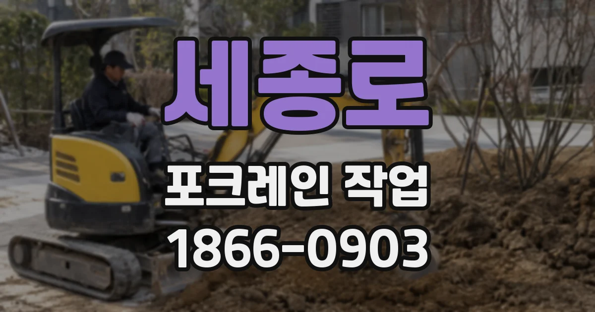 세종로 포크레인 작업