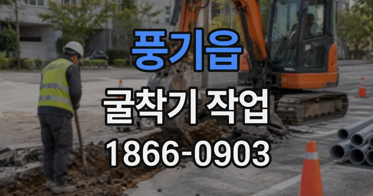 풍기읍 굴착기작업