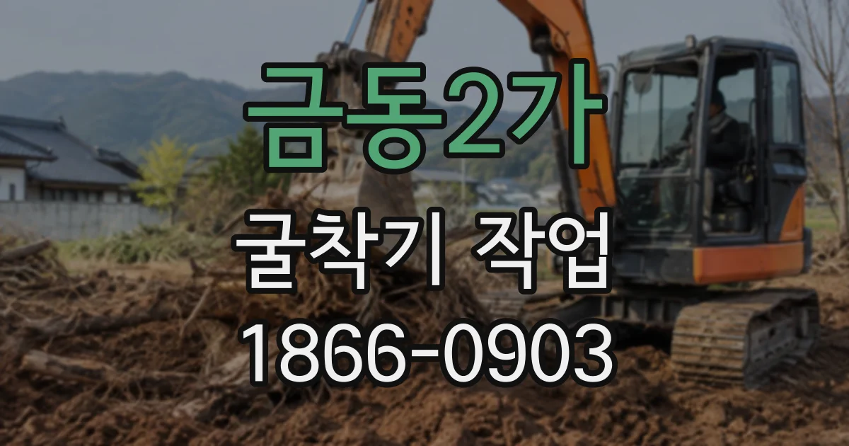 금동2가 굴착기작업