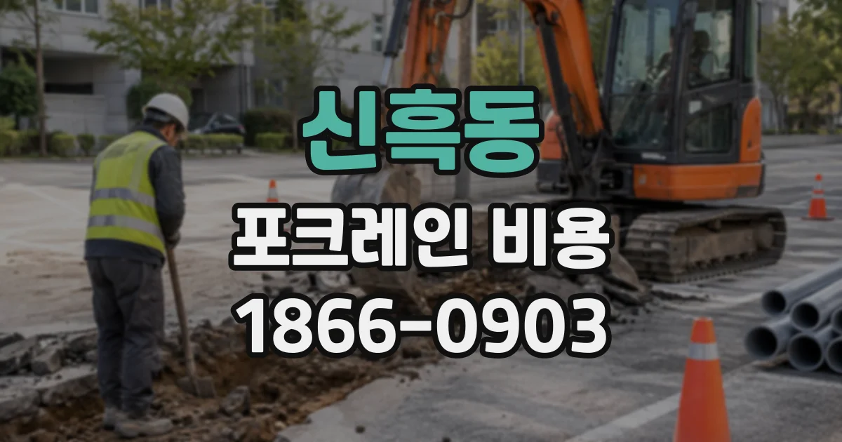 신흑동 포크레인비용