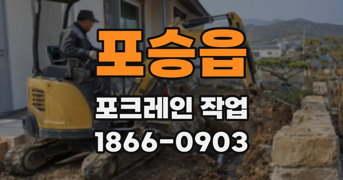 포승읍 포크레인 작업
