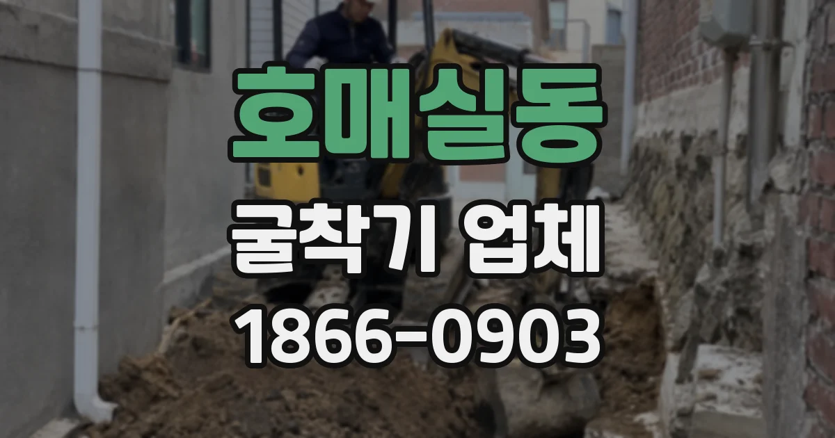 호매실동 굴착기 업체