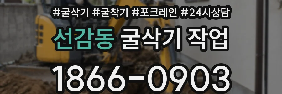 선감동 굴삭기 작업
