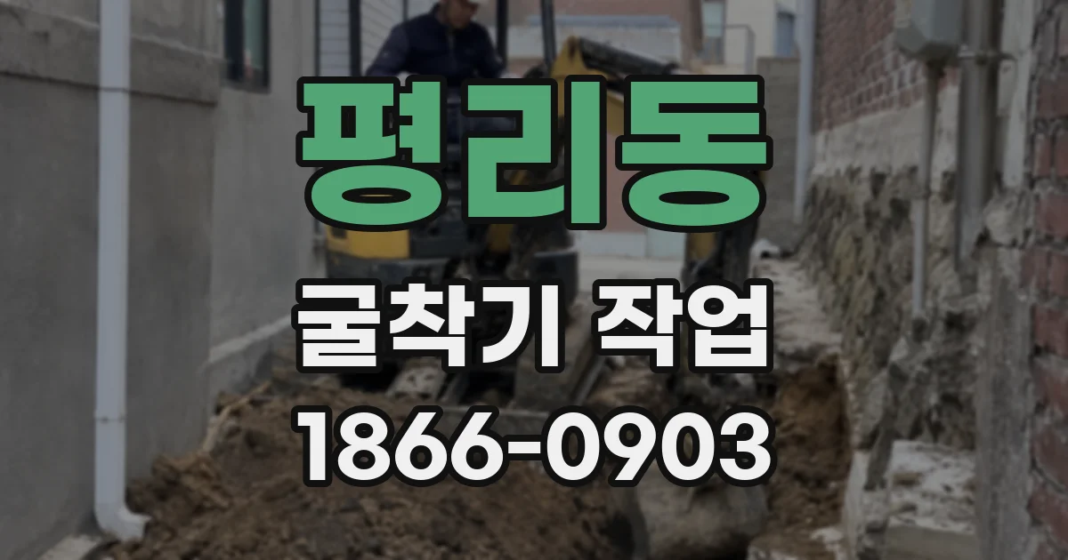 평리동 굴착기 작업
