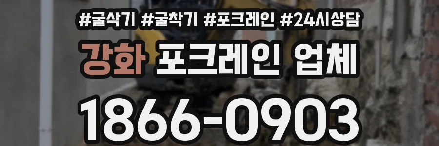 강화 포크레인 업체