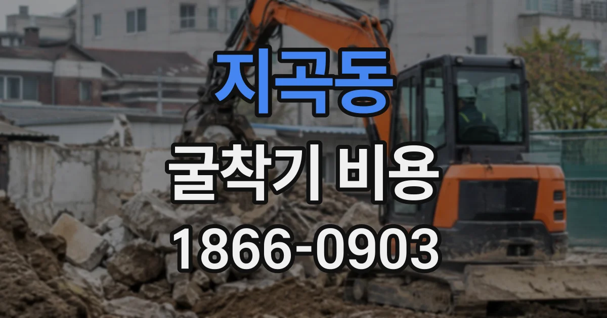 지곡동 굴착기비용