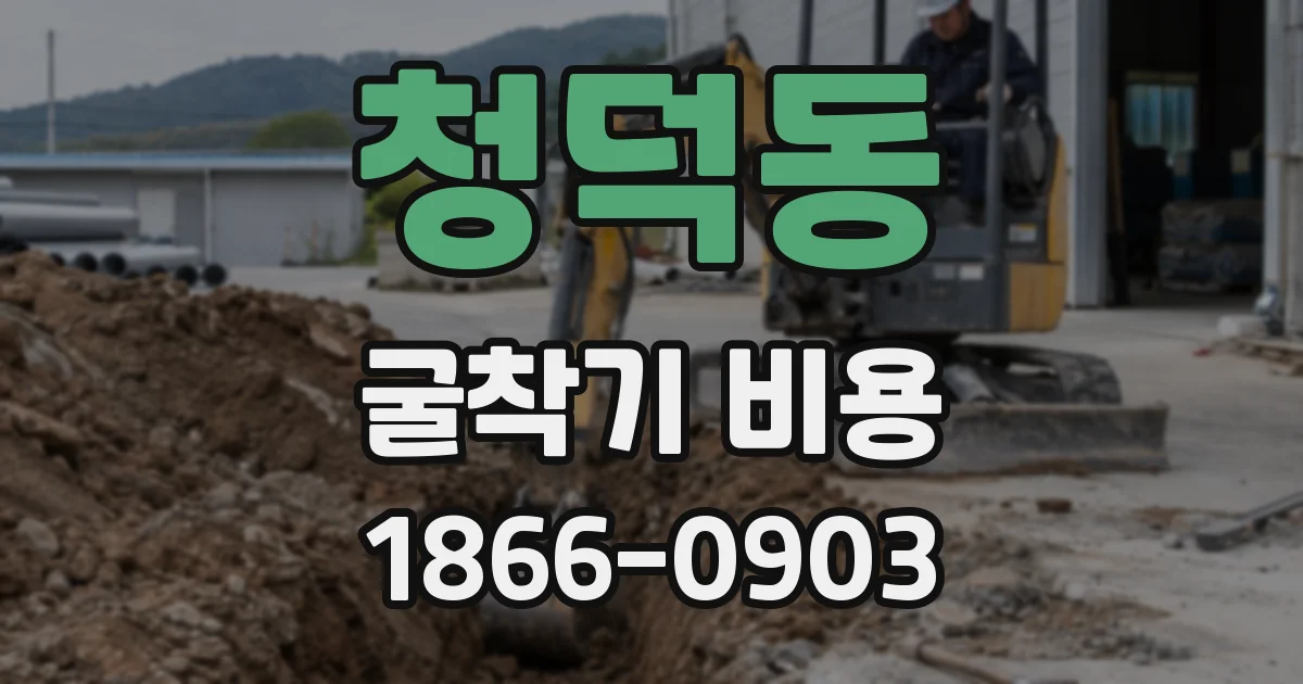 청덕동 굴착기 비용