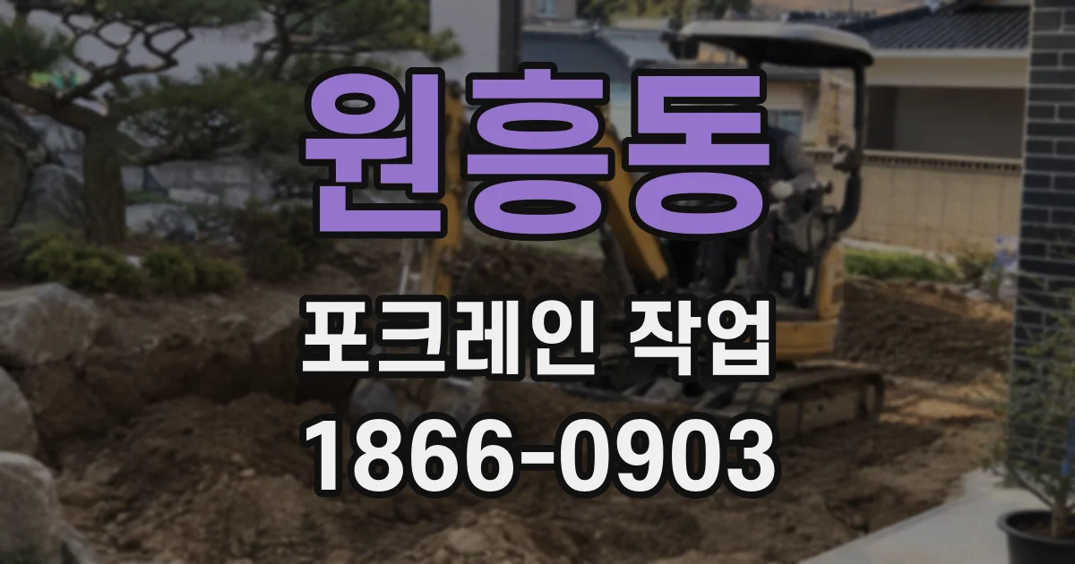원흥동 포크레인 작업