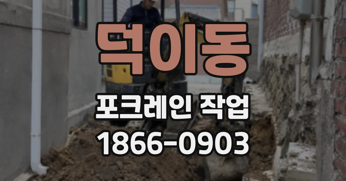 덕이동 포크레인 작업