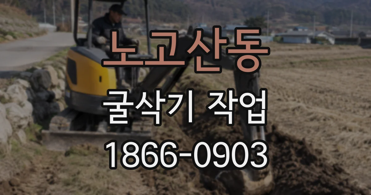 노고산동 굴삭기 작업