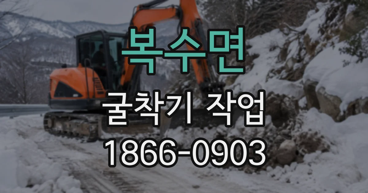 복수면 굴착기작업