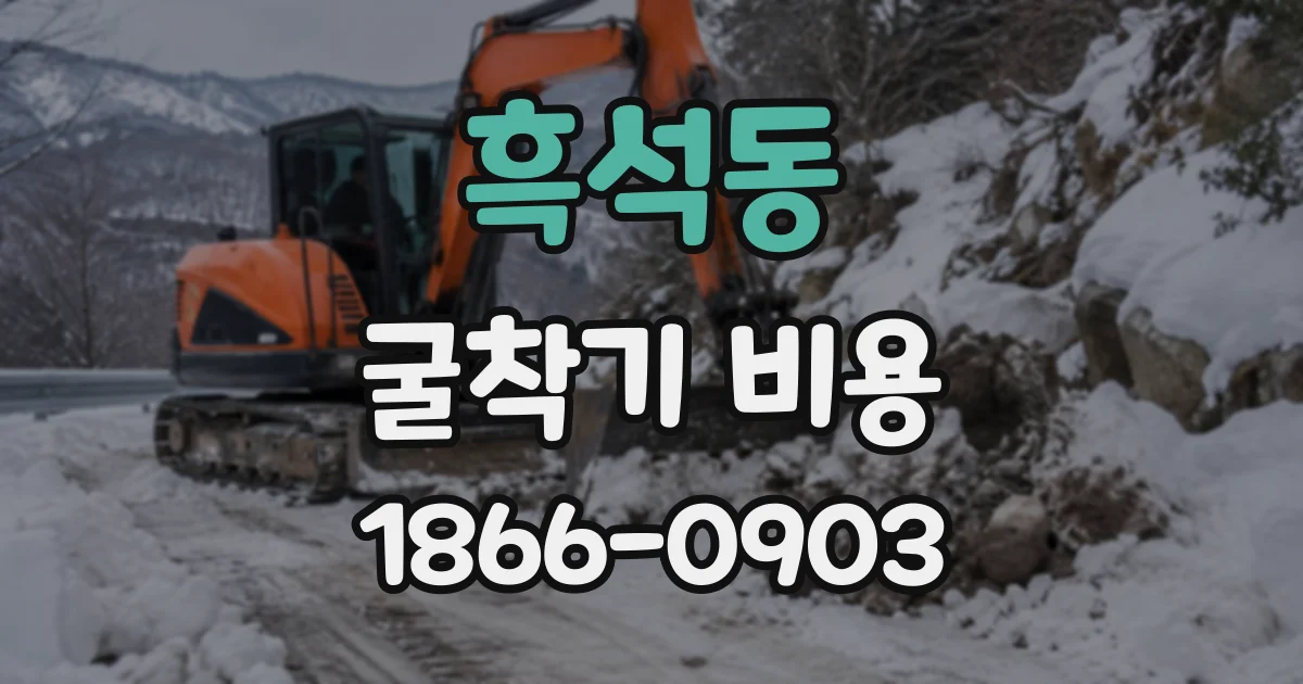 흑석동 굴착기비용