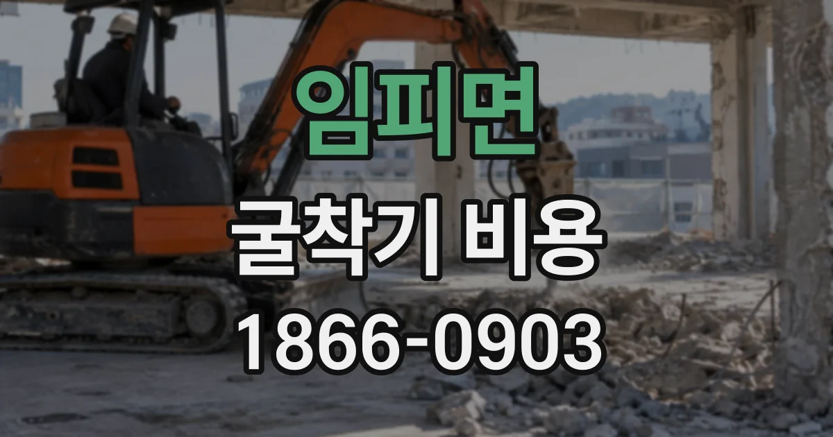 임피면 굴착기비용