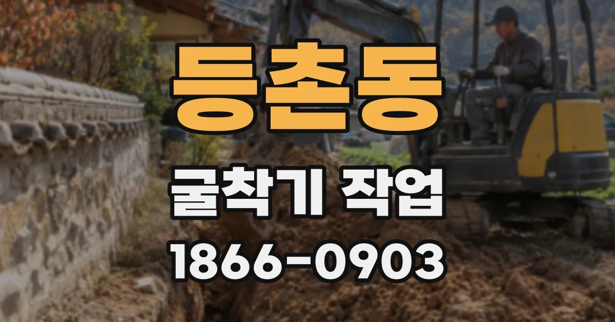 등촌동 굴착기 작업