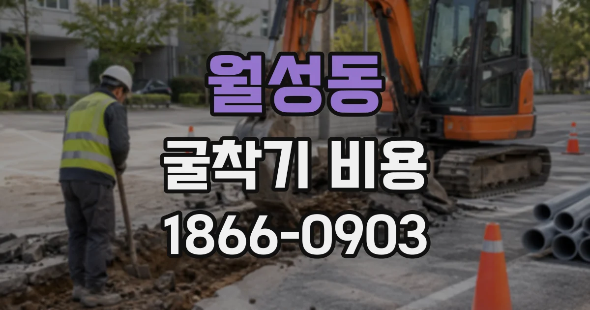 월성동 굴착기비용