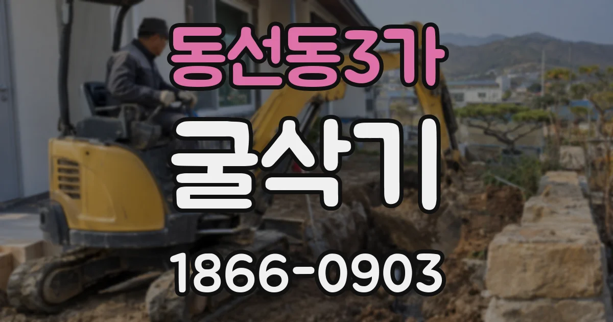 동선동3가 굴삭기