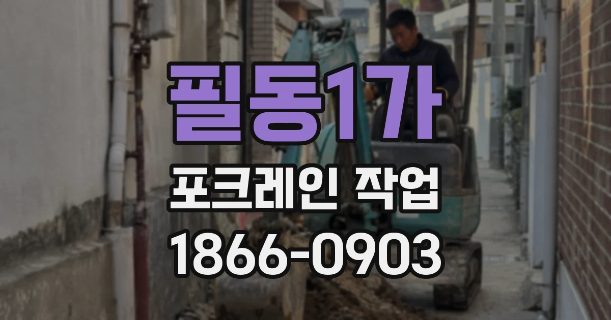 필동1가 포크레인 작업