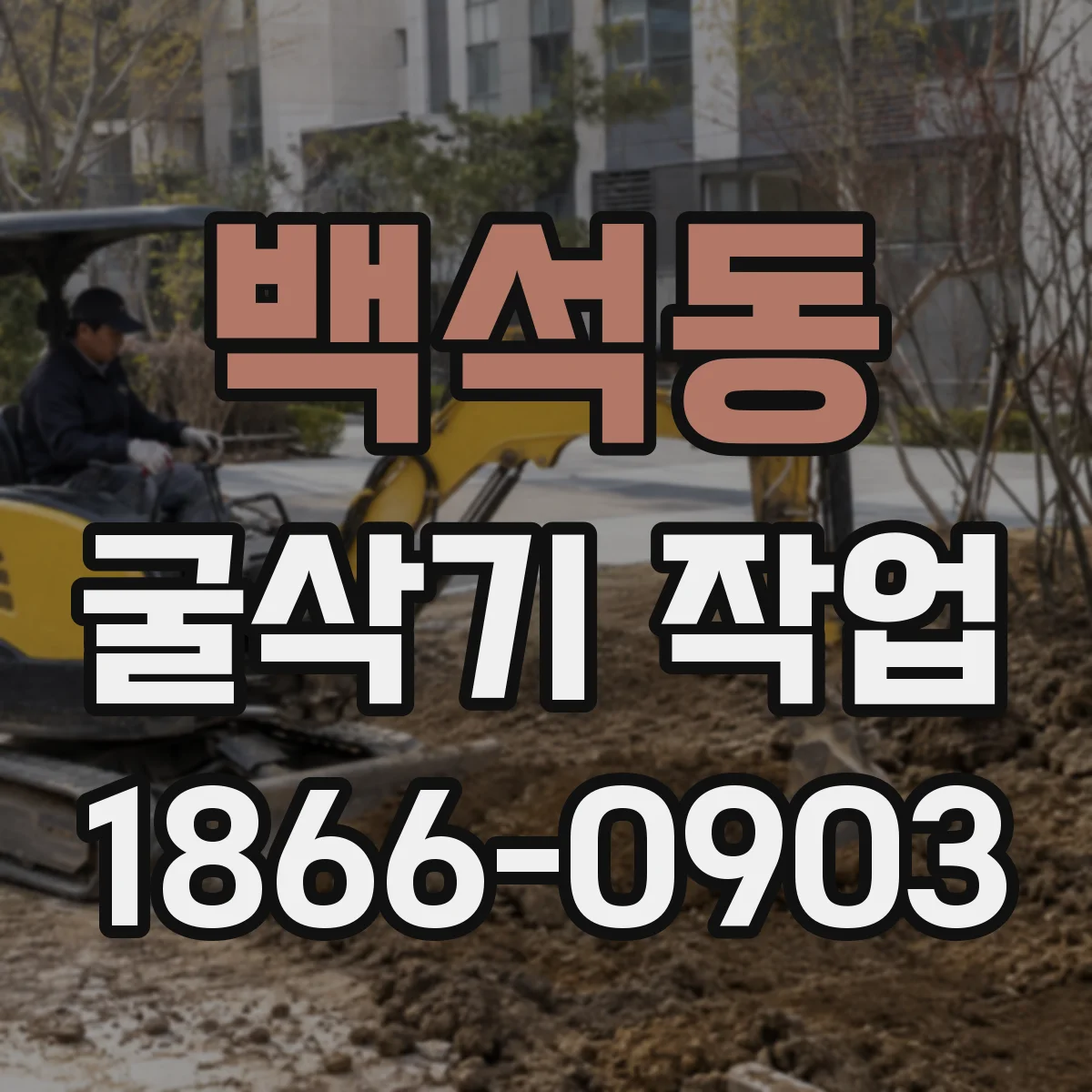 백석동 굴삭기 작업