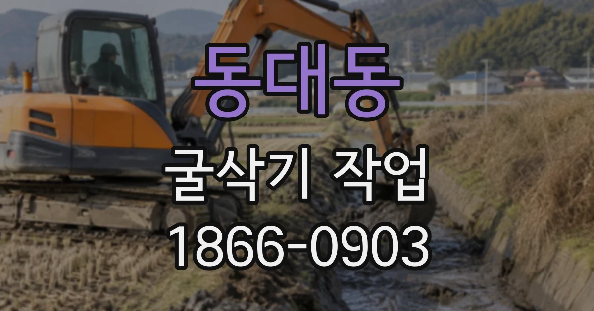 동대동 굴삭기작업