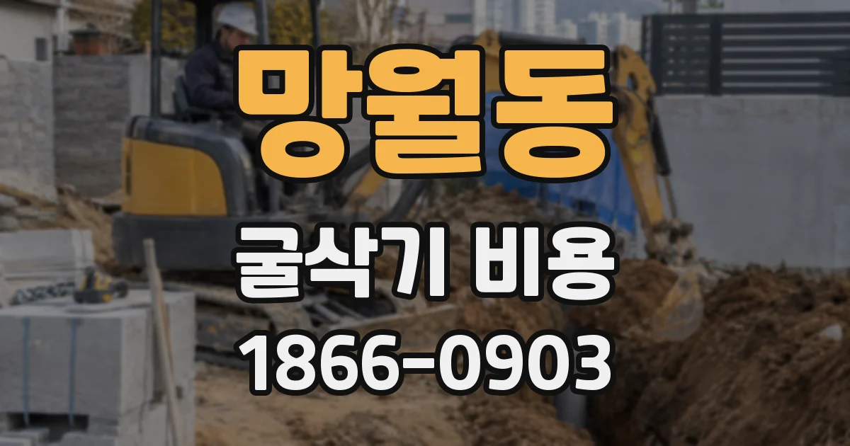 망월동 굴삭기 비용