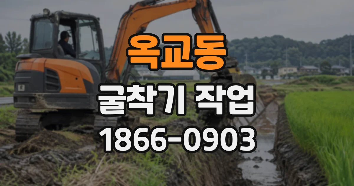 옥교동 굴착기작업