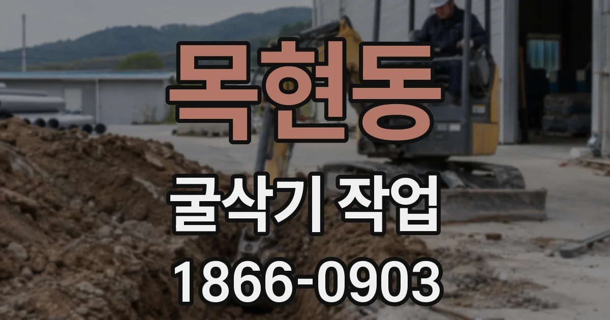 목현동 굴삭기 작업