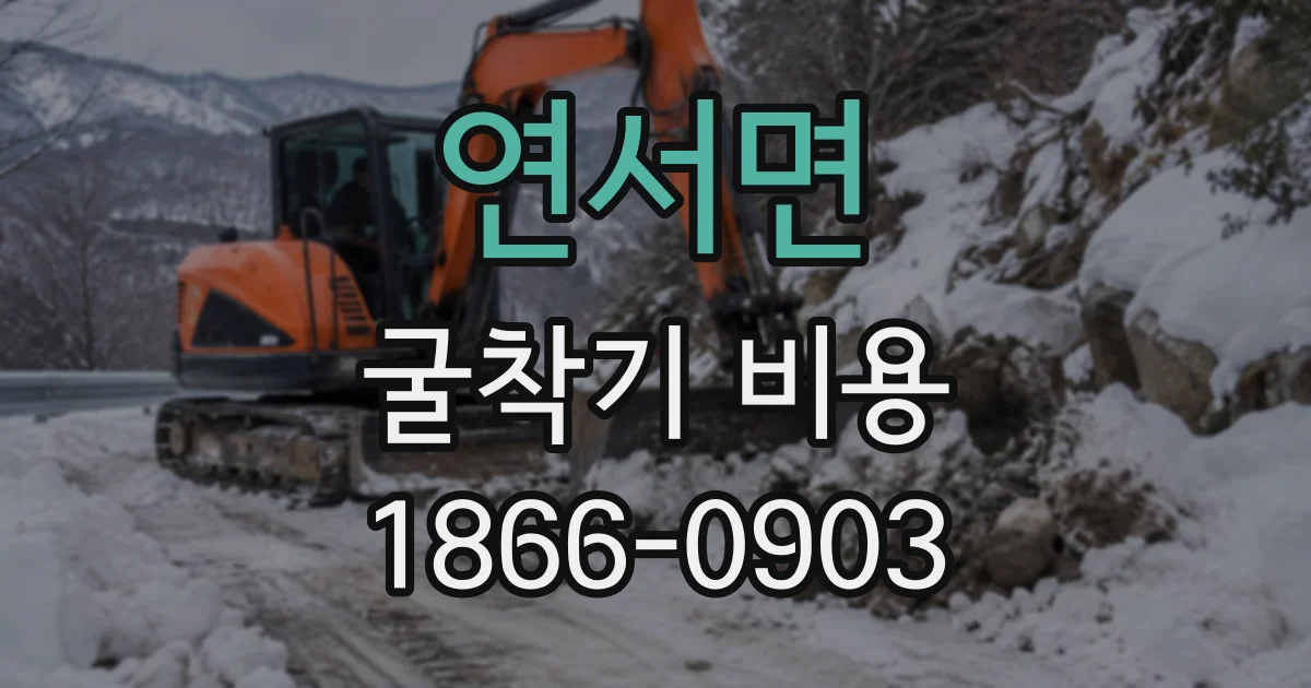 연서면 굴착기비용