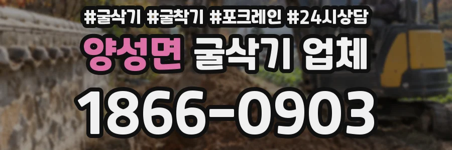 양성면 굴삭기 업체