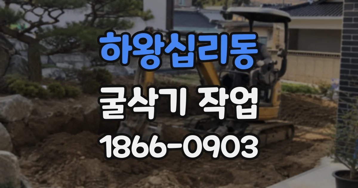 하왕십리동 굴삭기 작업