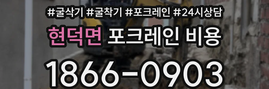 현덕면 포크레인 비용