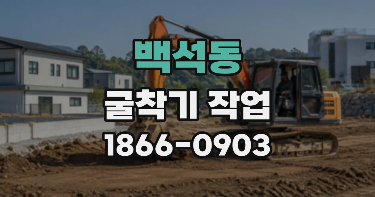 백석동 굴착기작업