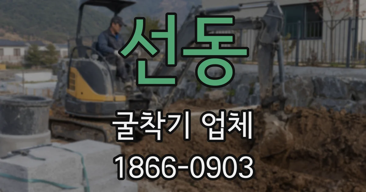 선동 굴착기 업체