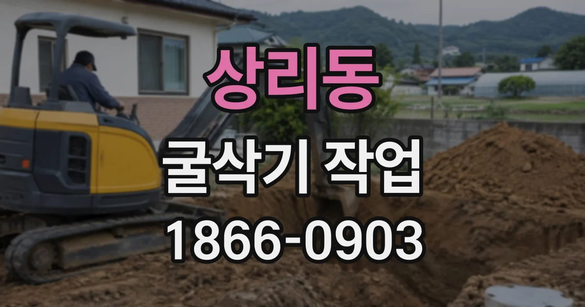 상리동 굴삭기작업