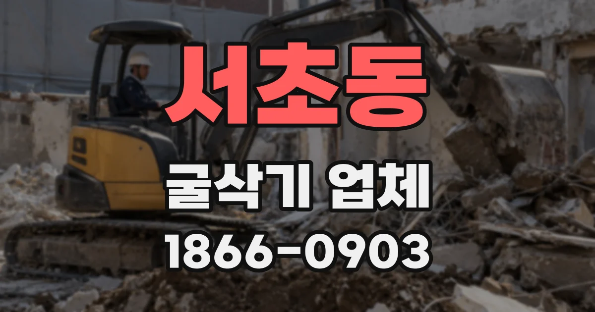 서초동 굴삭기 업체