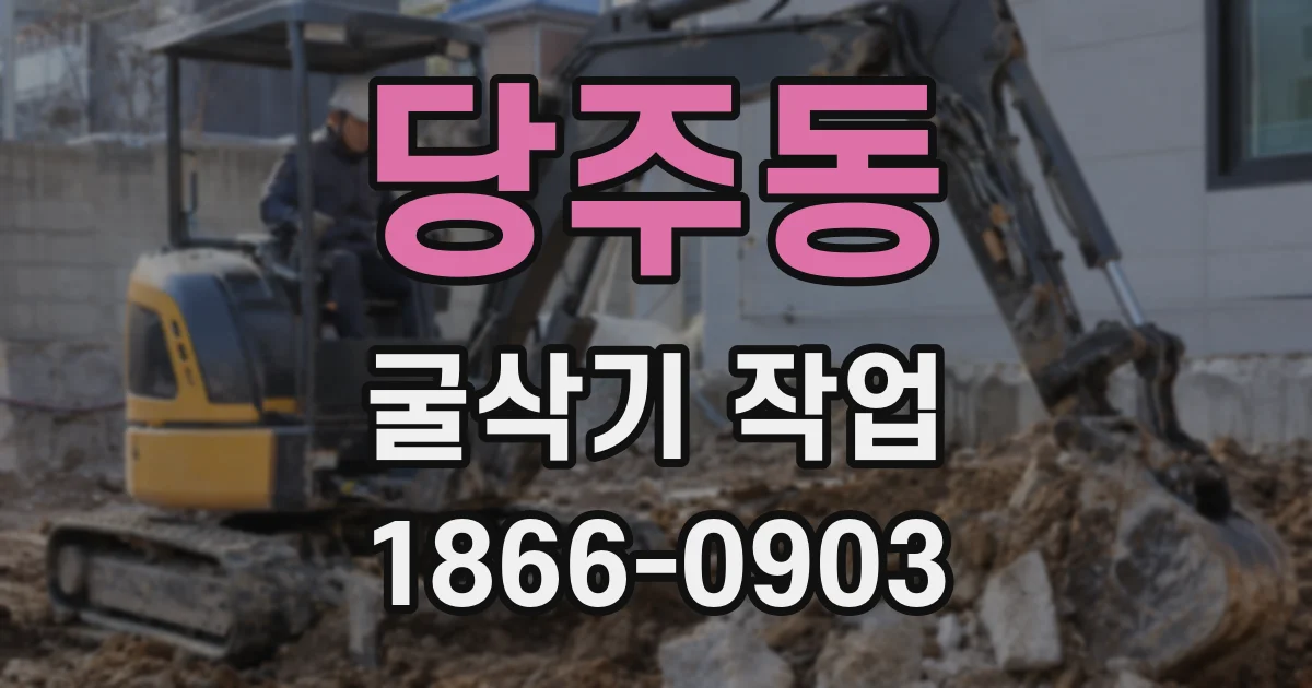 당주동 굴삭기 작업