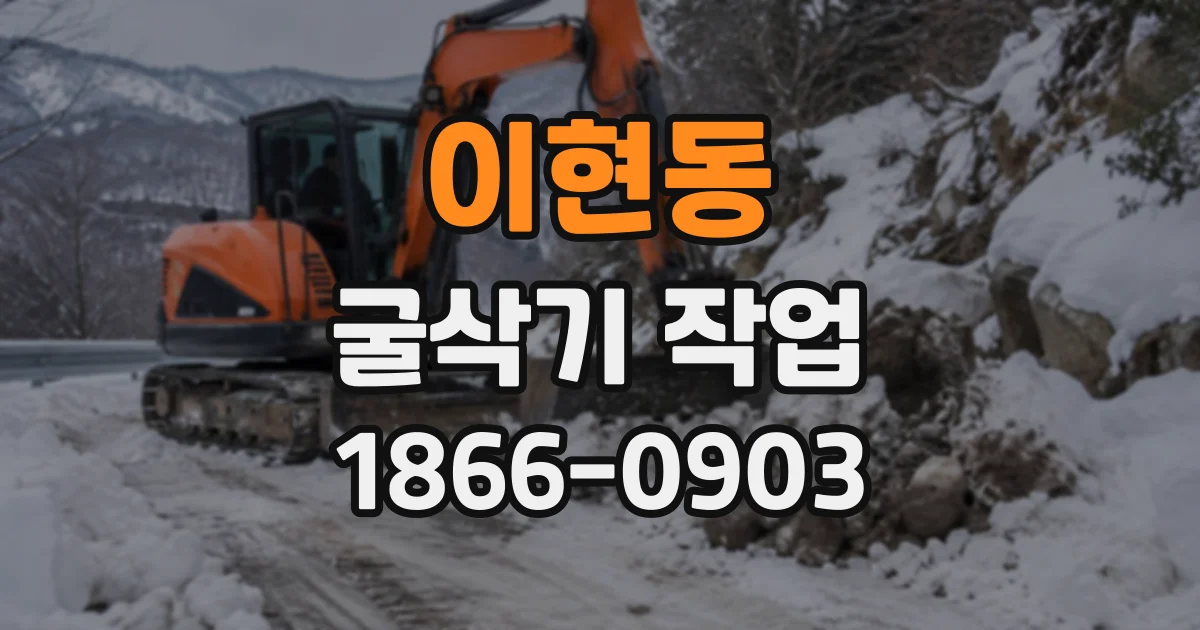 이현동 굴삭기작업