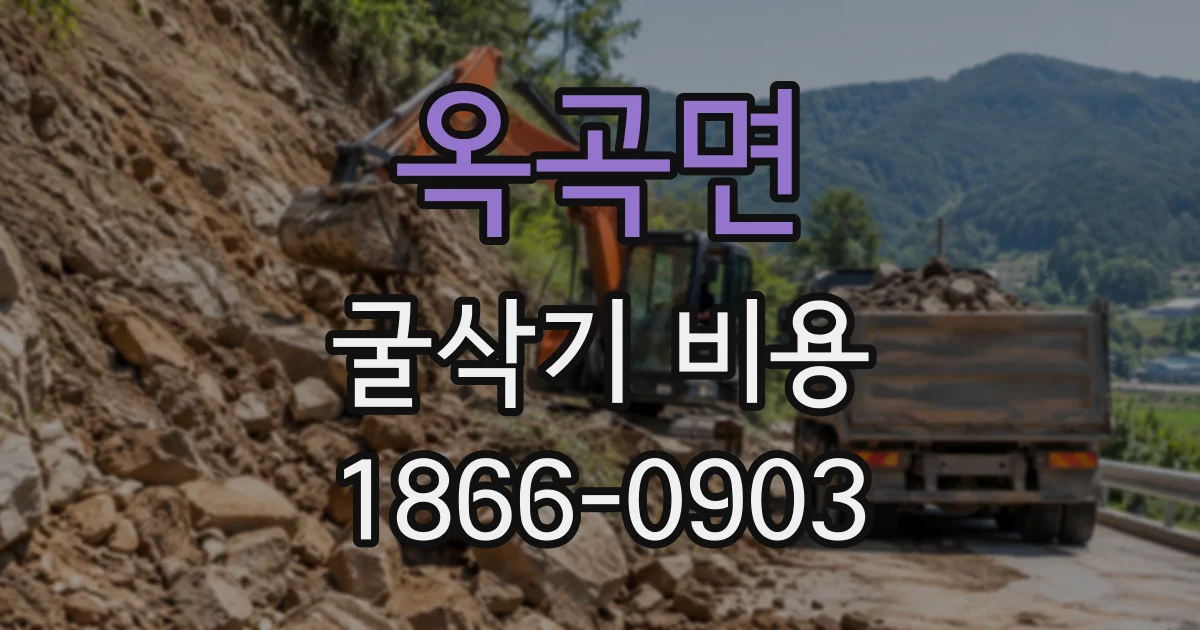 옥곡면 굴삭기비용
