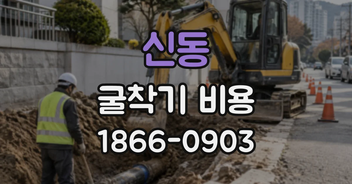 신동 굴착기비용