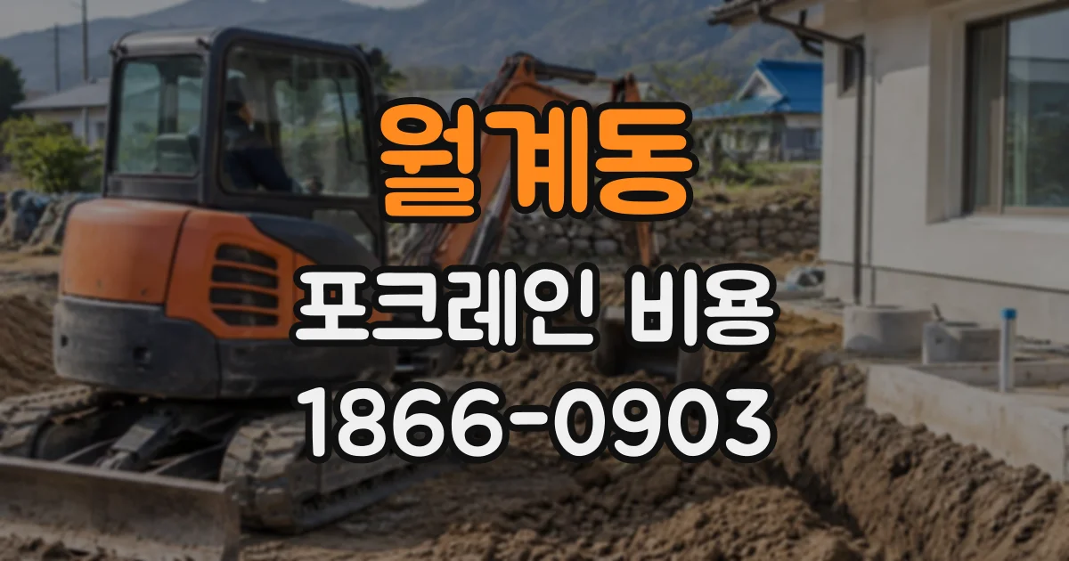 월계동 포크레인비용