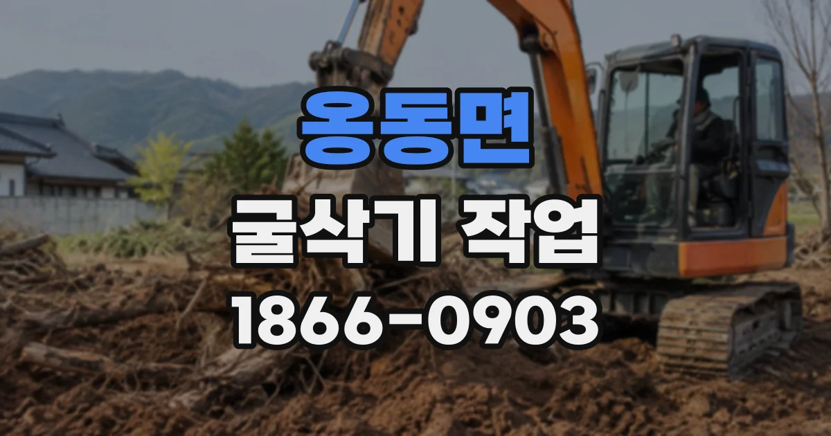 옹동면 굴삭기작업