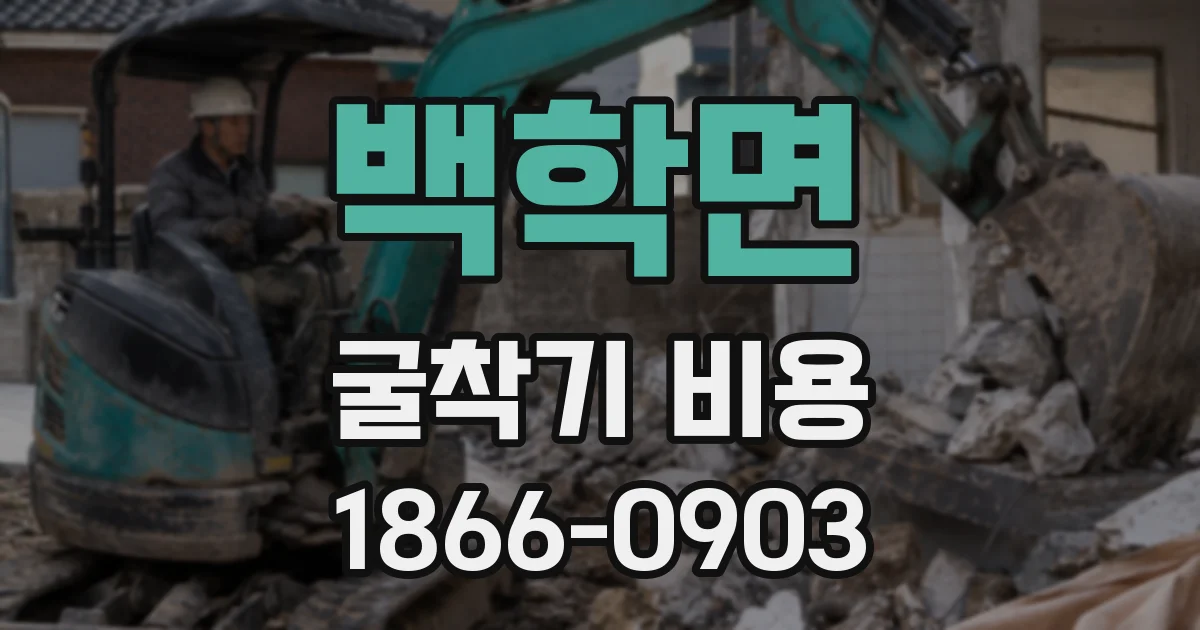백학면 굴착기 비용