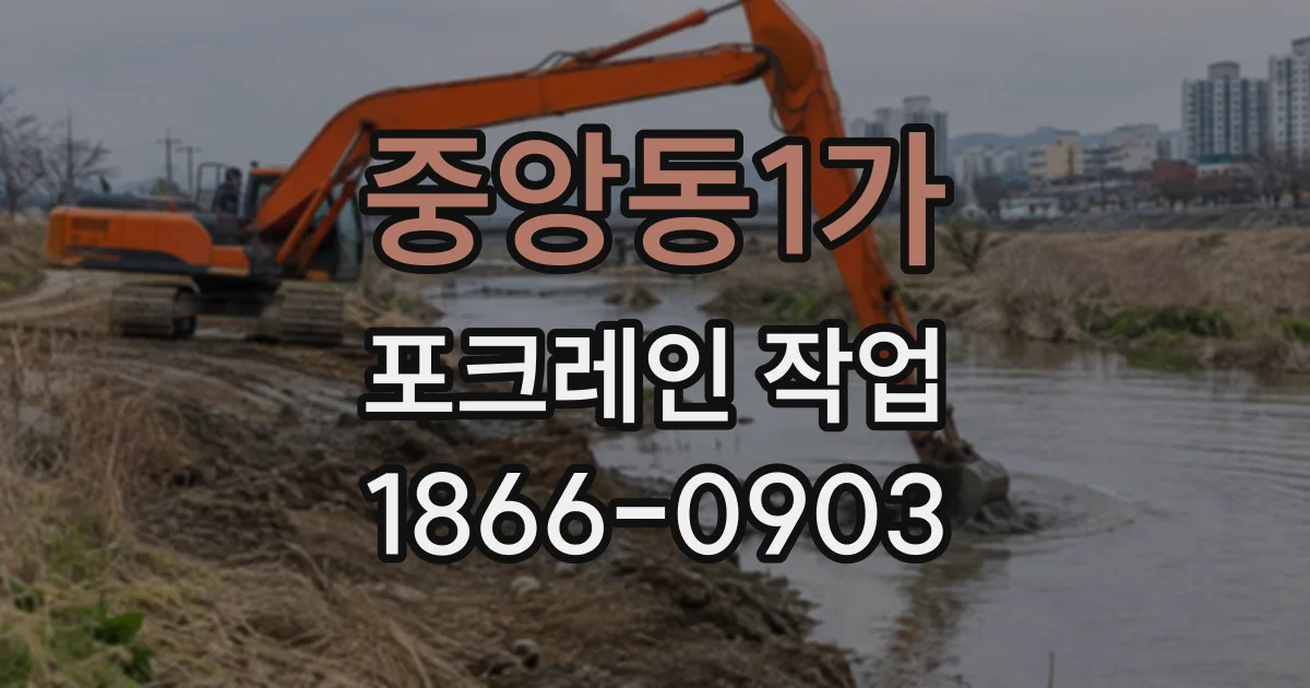 중앙동1가 포크레인작업