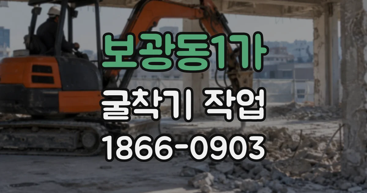 보광동1가 굴착기작업