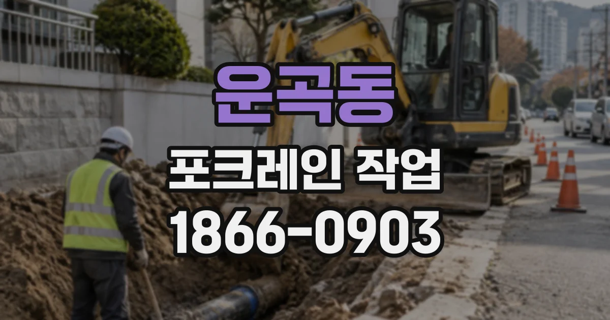 운곡동 포크레인작업