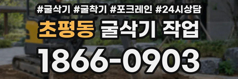 초평동 굴삭기 작업