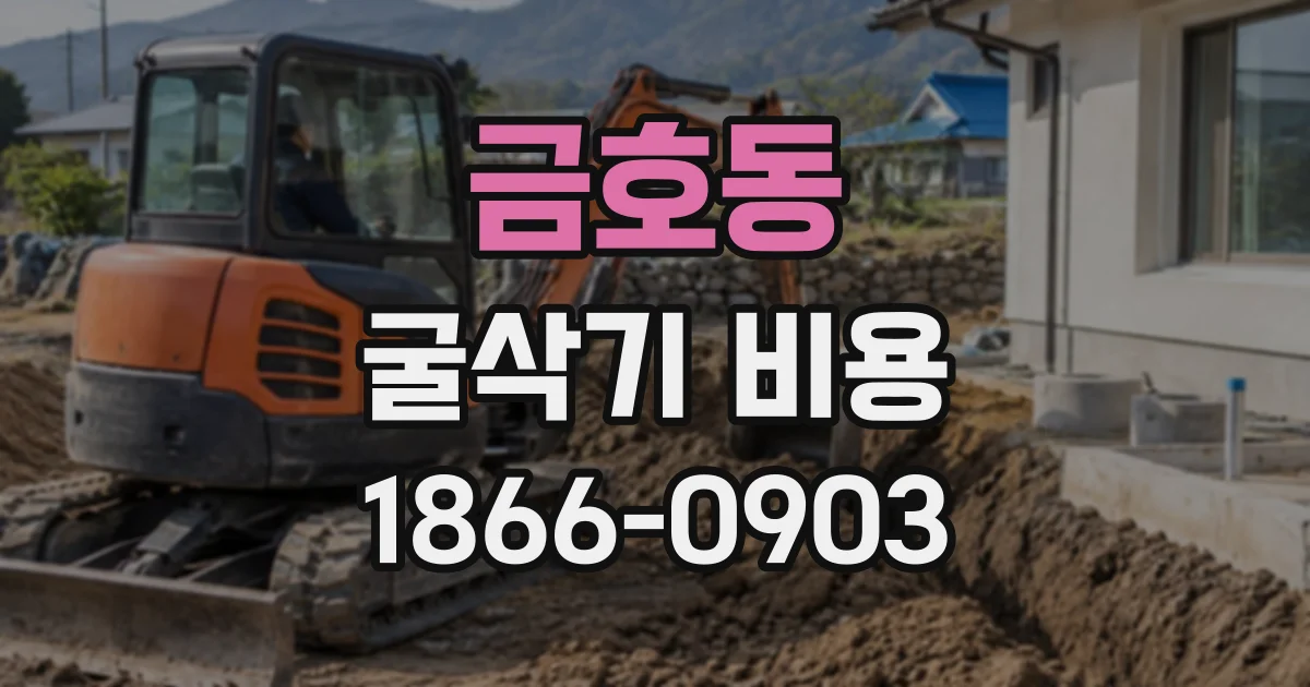 금호동 굴삭기비용