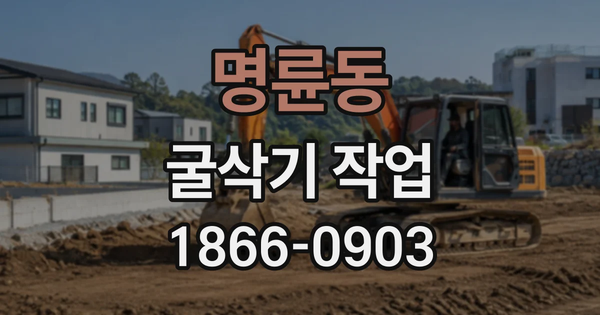명륜동 굴삭기작업
